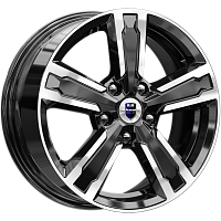 Литые диски Оклахома (КС998) 6.500xR16 5x108 DIA65.1 ET37 алмаз черный для Peugeot 607