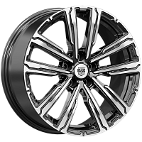 Литые диски Аламер (КС1216) 7.500xR18 5x105 DIA56.6 ET38 алмаз черный для Opel