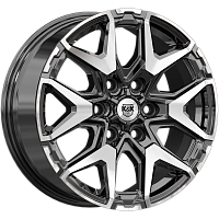 Литые диски Гангут (КС1176) 7.500xR18 6x114.3 DIA66.1 ET45 алмаз черный для Dongfeng Rich 6