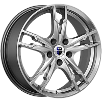 Литые диски Солар (КС875) 7.000xR17 5x100 DIA67.1 ET38 дарк платинум для Volkswagen Golf R32