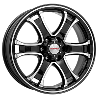 Литые диски Балеар (КС727) 7.500xR18 6x139.7 DIA100.1 ET38 алмаз черный для Great Wall Hover