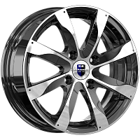 Литые диски Джемини-оригинал (КС480) (КС480) 5.500xR14 4x100 DIA56.1 ET45 алмаз черный для KIA Shuma