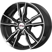 Литые диски Икигай (КС865) 6.500xR16 5x114.3 DIA66.1 ET50 Блэк Джек для Honda Inspire