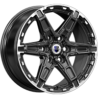 Литые диски Дистрикт (КС1159) 8.000xR18 6x139.7 DIA106.1 ET25 черный бриллиант